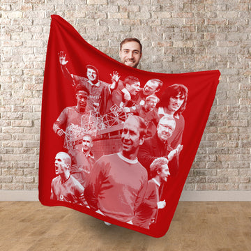 Manchester Red Montage - Fleece 150cm X 150cm