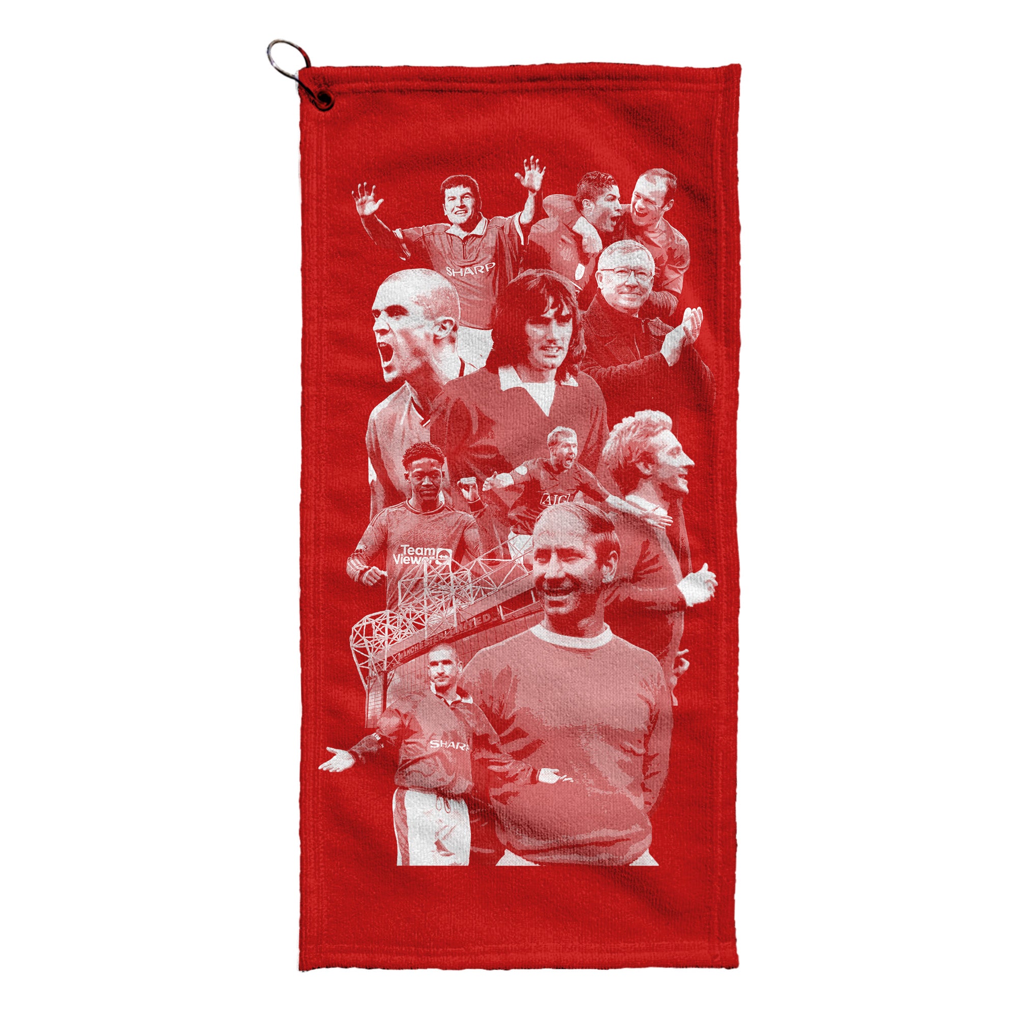 Manchester Red Montage - Football Legends - Golf Towel