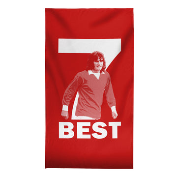 Manchester Red Best 7 - Football Legends - Beach Towel - 150cm x 75cm