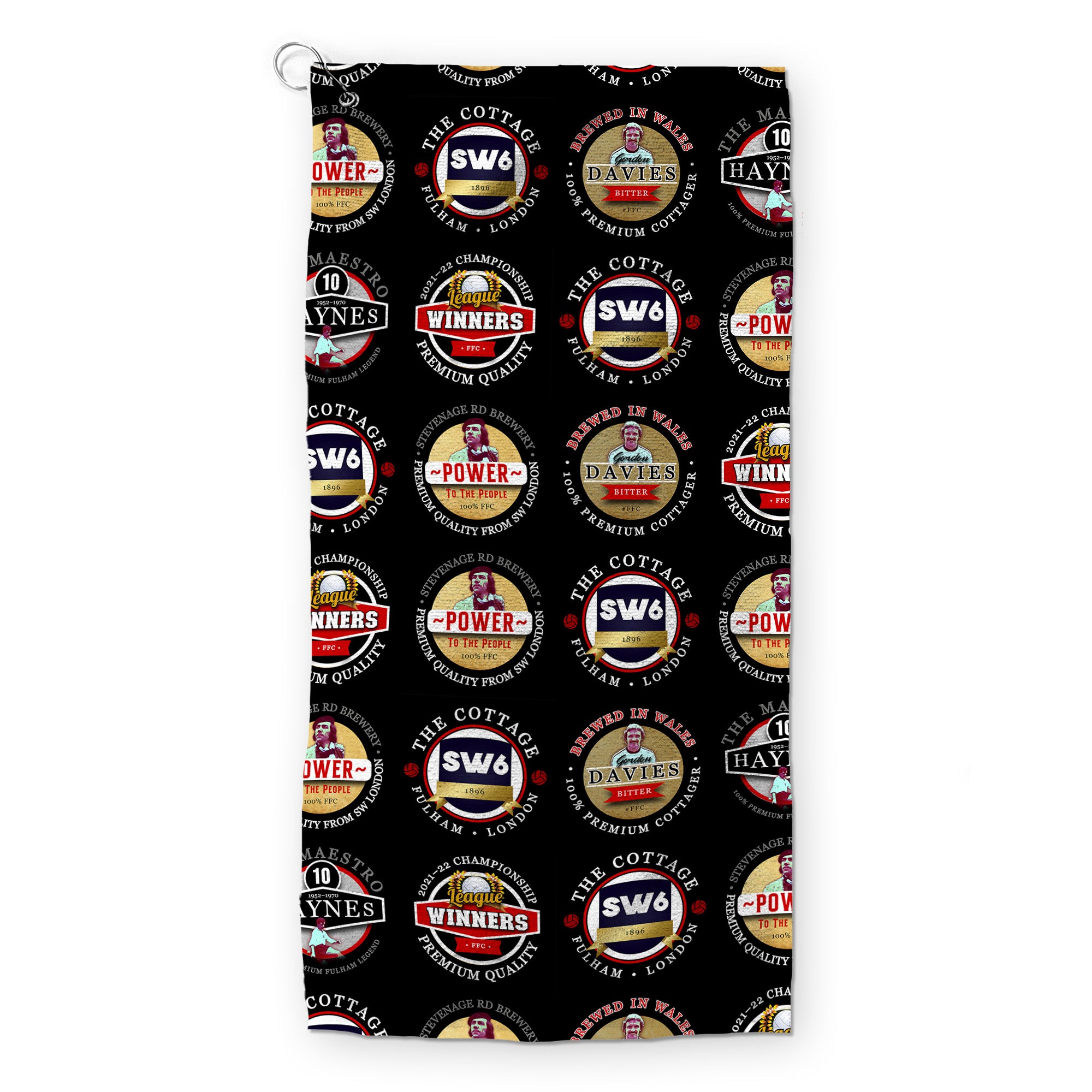 Fulham - Football Legends - Retro Lightweight, Microfibre Golf Towel