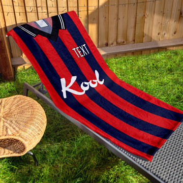 Gillingham 1999 Away Shirt - Personalised Lightweight, Microfibre Retro Beach Towel - 150cm x 75cm