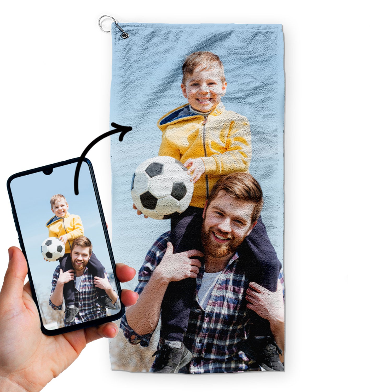 Upload Your Own Design - Football Golf Towel - 63cm x 30cm