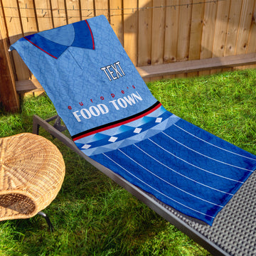 Grimsby 1996 Away Shirt - Personalised Lightweight, Microfibre Retro Beach Towel - 150cm x 75cm