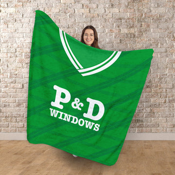 Hibernian Retro - 1988 Home - Personalised Retro Fleece Blanket 150cm X 150cm