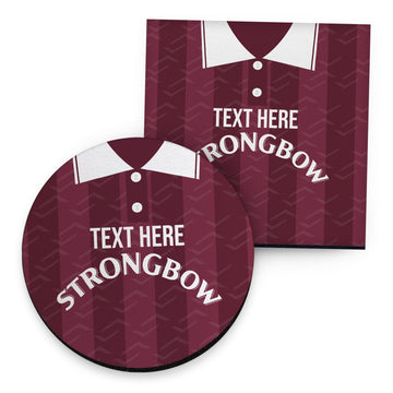 Heart of Midlothian  1997 Home Shirt - Personalised Drink Coaster - Square Or Circle