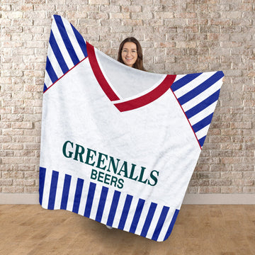 Huddersfield - 1987 Home Shirt - Personalised Retro Fleece Blanket