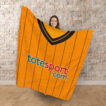 Hull Retro - 2009 - Home Shirt - Personalised Retro Fleece Blanket