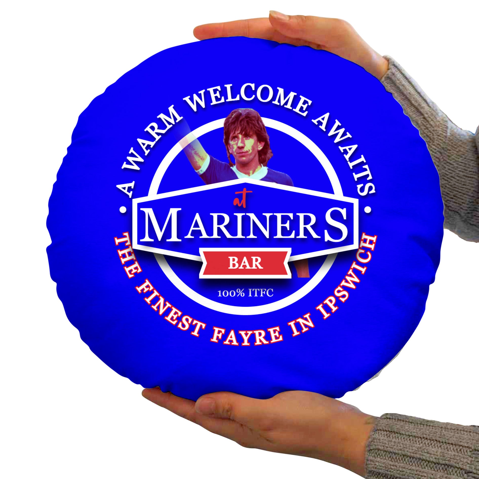 Ipswich Paul Mariner - Football Legends - Circle Cushion 14"