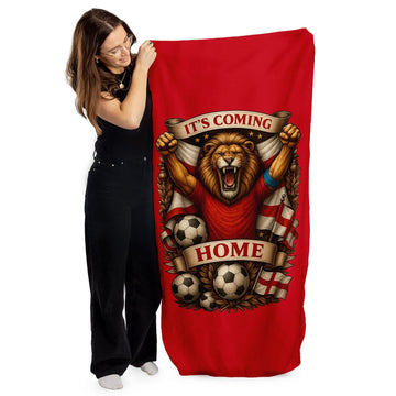 England - It's Coming Home Lion - Beach Towel