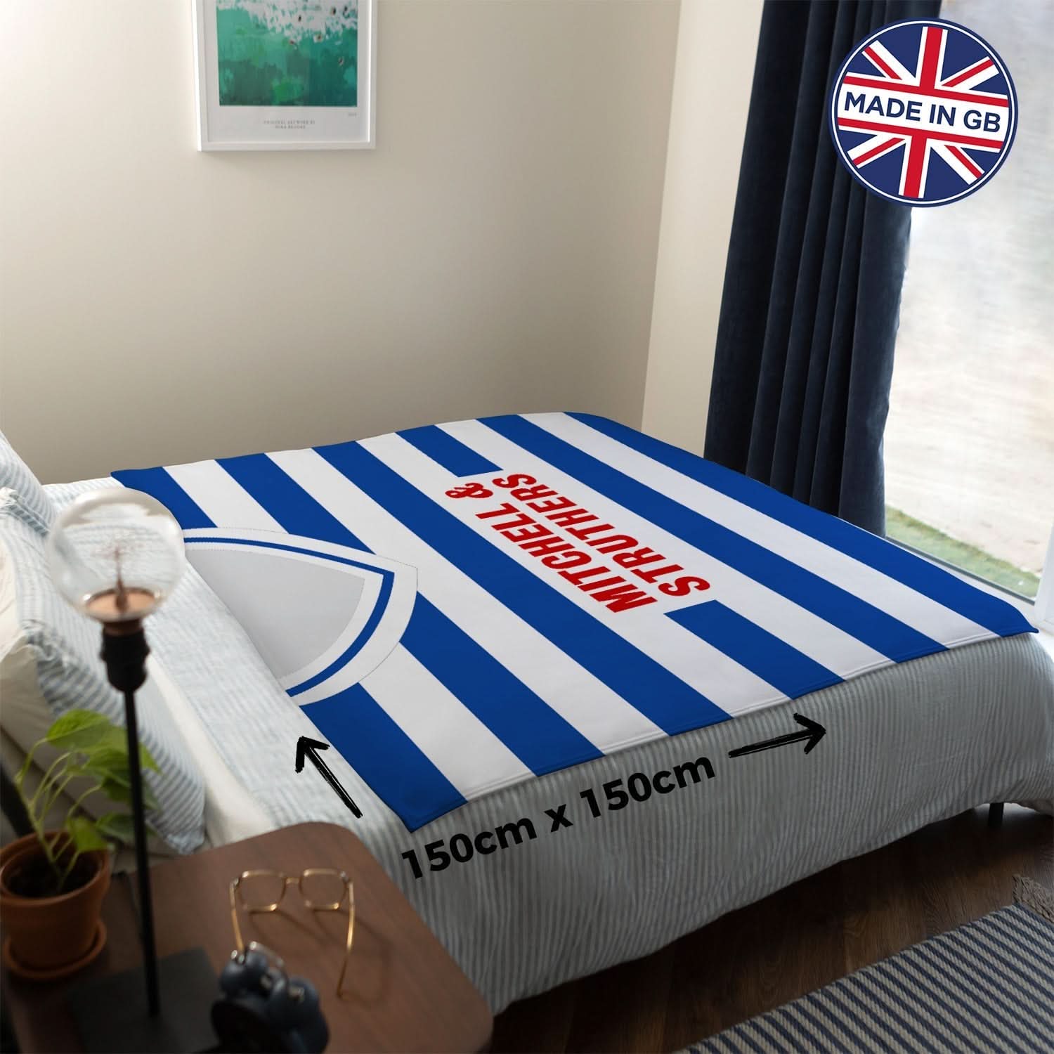 Kilmarnock 1985 Home - Personalised Retro Fleece Blanket 150cm X 150cm