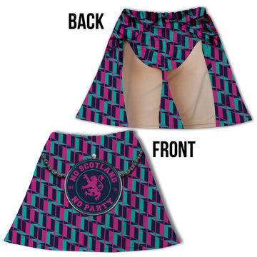 No Scotland No Party (Exposed Behind) - Retro Blue & Pink - WC26 - Novelty Kilt