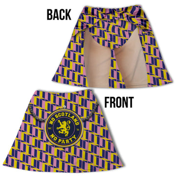 No Scotland No Party (Exposed Behind) - Retro Yellow & Pink - WC26 - Novelty Kilt