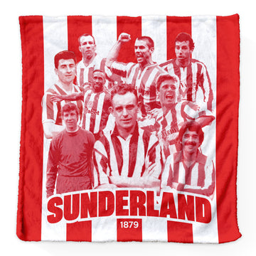 Sunderland - Legends Montage - Luxury Fleece Blanket 150cm X 150cm