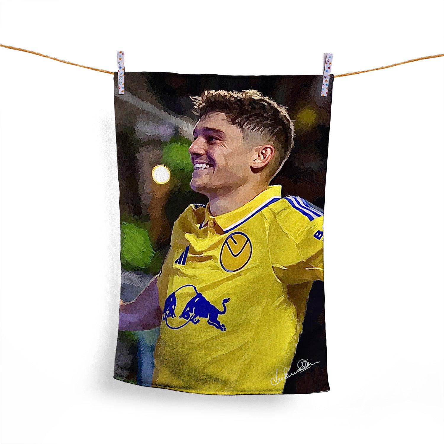 Lee Buccilli - Dan James Away - Microfibre Tea Towel