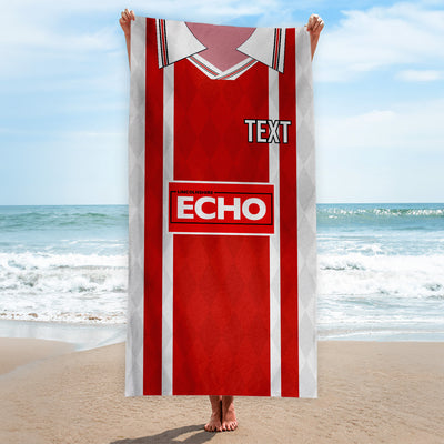 Lincoln 1997 Home Shirt - Personalised Lightweight, Microfibre Retro Beach Towel - 150cm x 75cm