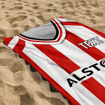 Lincoln 1999 Home Shirt - Personalised Lightweight, Microfibre Retro Beach Towel - 150cm x 75cm