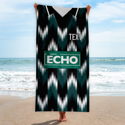 Lincoln 1993 Away Shirt - Personalised Lightweight, Microfibre Retro Beach Towel - 150cm x 75cm