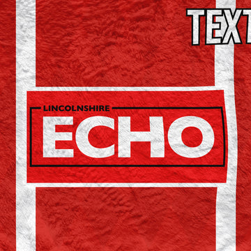 Lincoln 1997 Home Shirt - Personalised Retro Fleece Blanket 150cm X 150cm