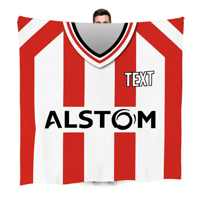 Lincoln 1999 Home Shirt - Personalised Retro Fleece Blanket 150cm X 150cm