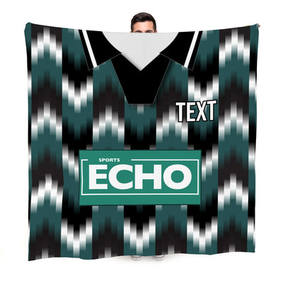 Lincoln 1993 Away Shirt - Personalised Retro Fleece Blanket 150cm X 150cm