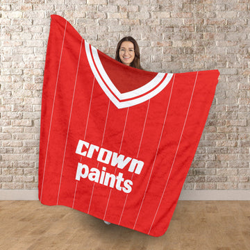 Liverpool Retro - 1981 Home Shirt - Retro Fleece Blanket