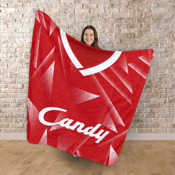Liverpool Retro - 1989 Home Shirt - Retro Fleece Blanket