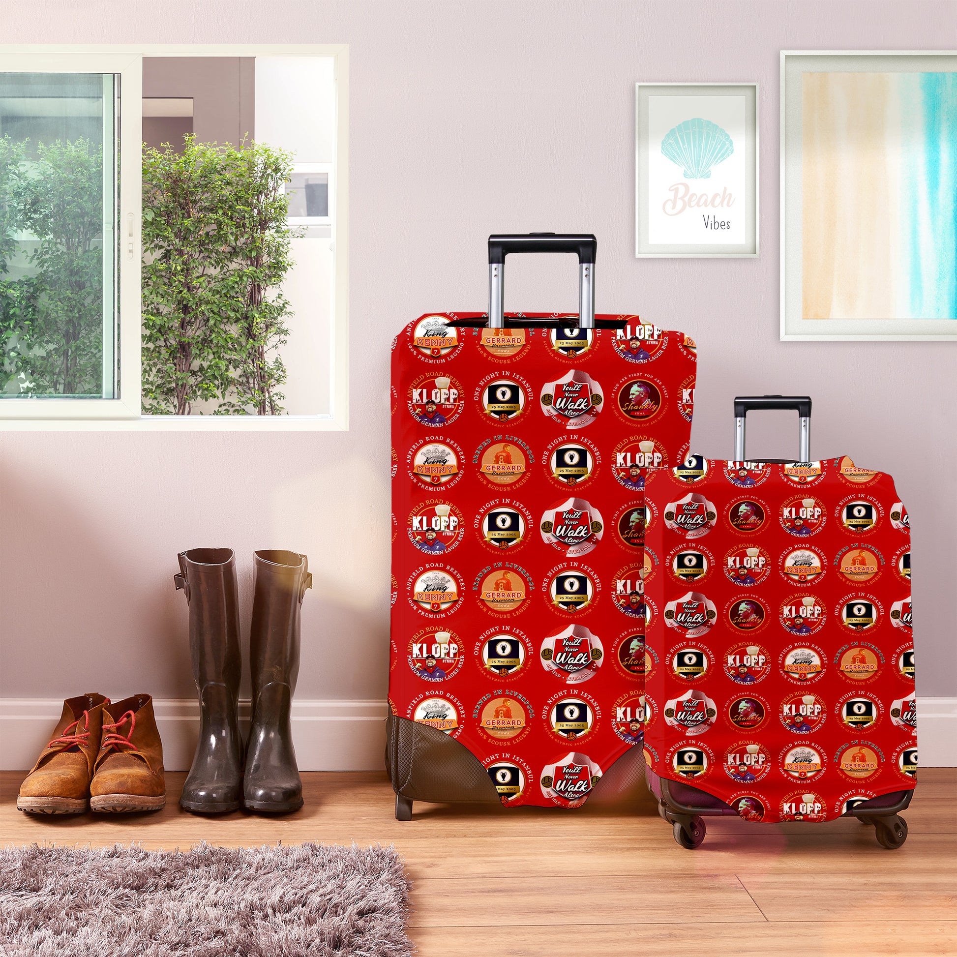 Liverpool Football Legends Luggage Cover Sizes - Main Image