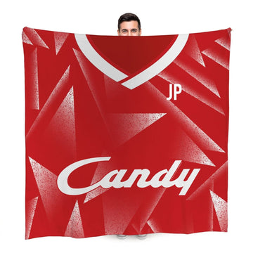 Liverpool Retro - 1989 Home Shirt - Retro Fleece Blanket