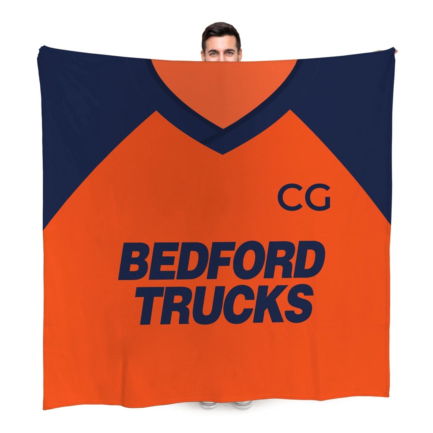 Luton Retro - 2009 Home Shirt - Personalised Retro Fleece Blanket