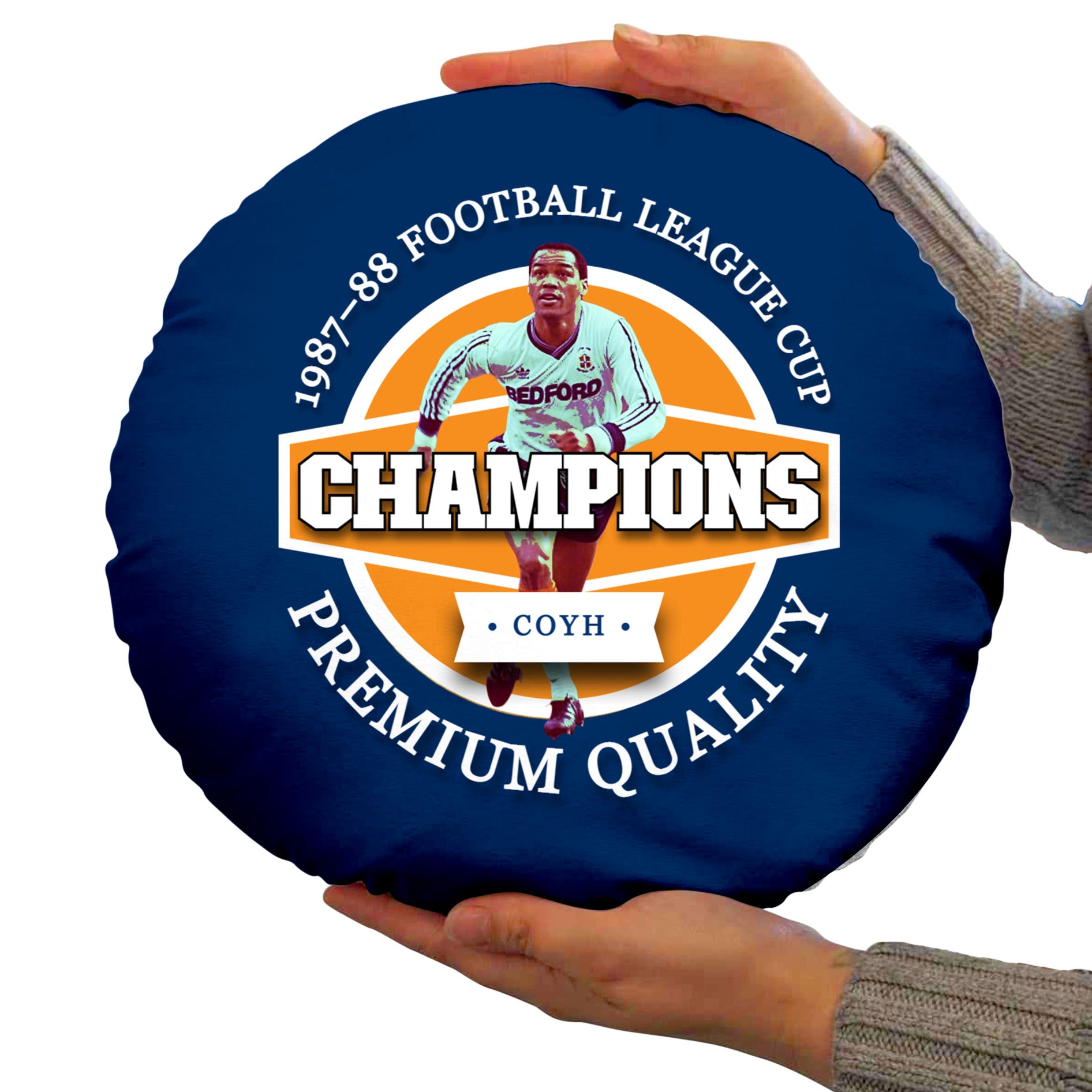 Luton League Cup - Football Legends - Circle Cushion 14"