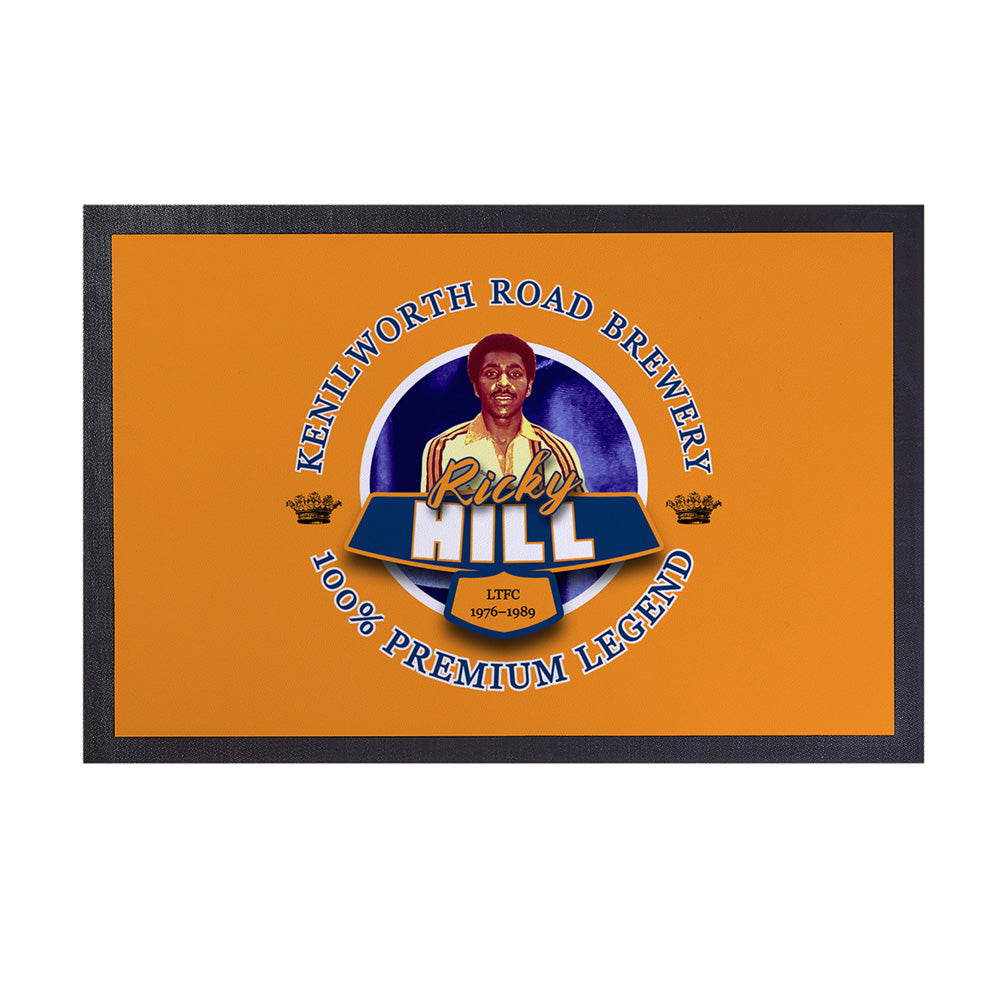 Luton Ricky Hill  - Football Legends - Door Mat -60cm X 40cm