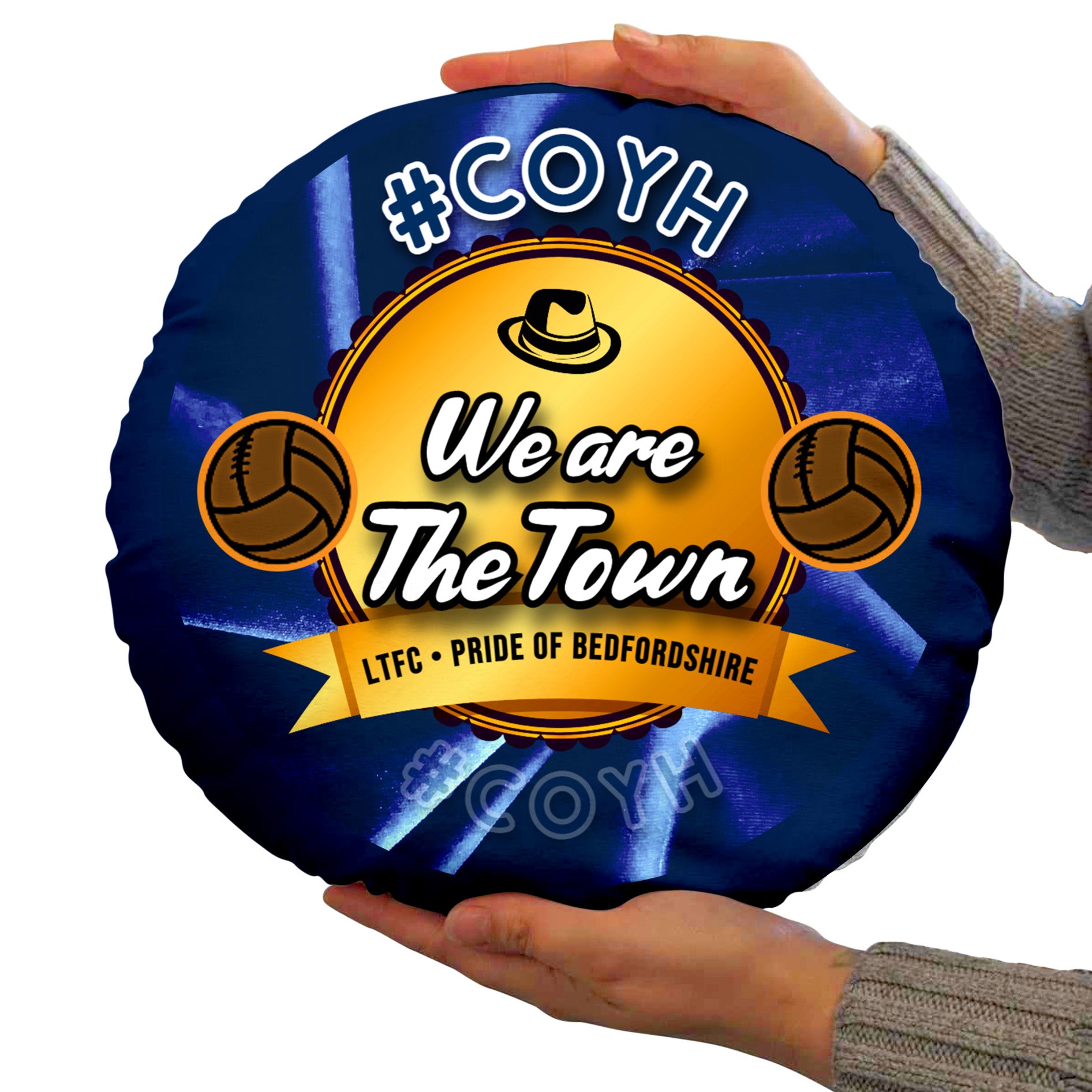 Luton We re the Town - Football Legends - Circle Cushion 14"