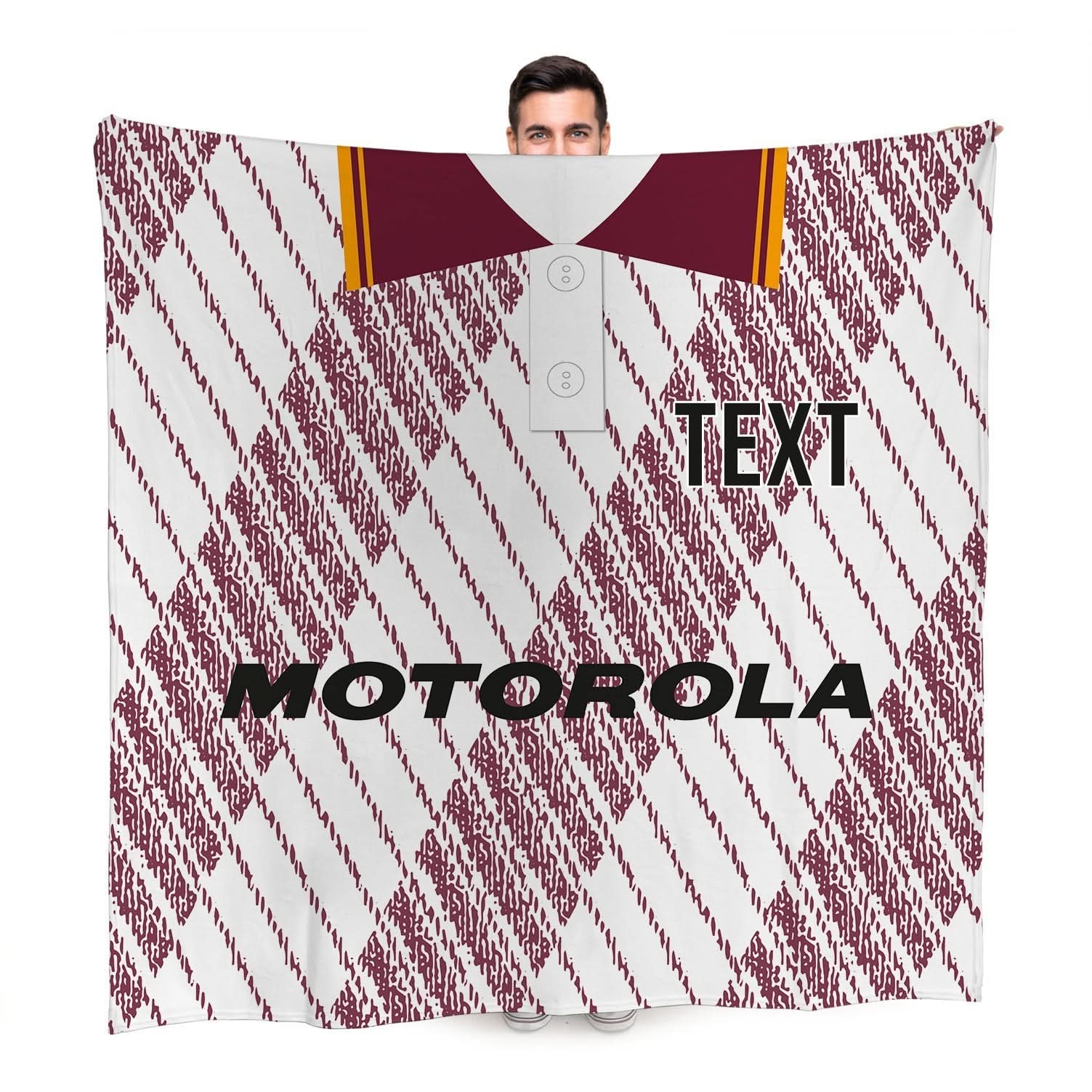 Motherwell 1992 Away - Personalised Retro Fleece Blanket 150cm X 150cm
