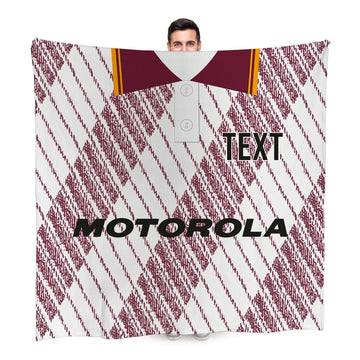 Motherwell Retro 1992 Away - Personalised Retro Fleece Blanket 150cm X 150cm