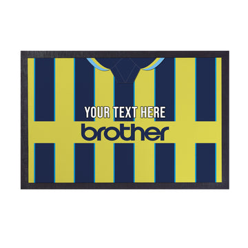 Manchester Blue 1998 Away Shirt - Personalised Retro Door Mat - 60cm x 40cm