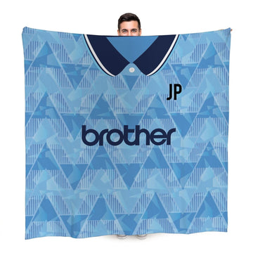 Manchester Blue Retro - 1989 Home Shirt - Retro Fleece Blanket