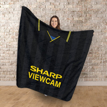 Manchester Red - 1994 Away Shirt - Retro Fleece Blanket