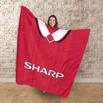Manchester Red - 1999 Home Shirt - Retro Fleece Blanket