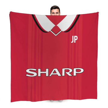 Manchester Red - 1999 Home Shirt - Retro Fleece Blanket