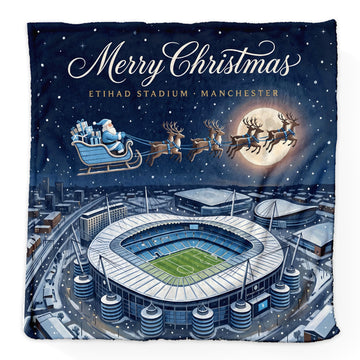 Manchester Blue Christmas Stadium - Luxury Fleece