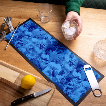 Manchester Blue Montage - Bar Runner
