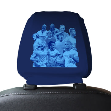 Manchester Blue Montage - Pack of 2 Car Seat Headrest Covers