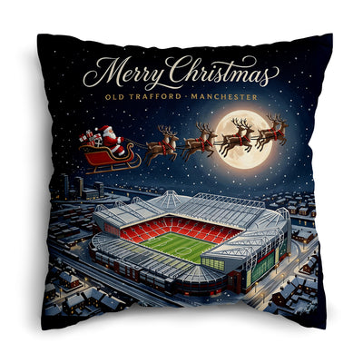 Manchester Red Christmas Stadium - Cushion - Two Sizes