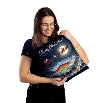 Manchester Red Christmas Stadium - Cushion - Two Sizes