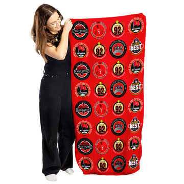 Manchester Red - Football Legends - Microfibre Beach Towel - 150cm x 75cm