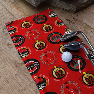 Manchester Red - Football Legends - Retro Lightweight, Microfibre Golf Towel