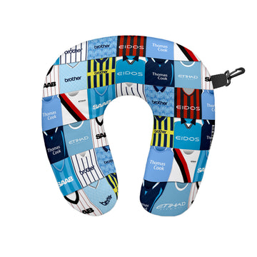 Manchester Blue Kit Montage - Travel Pillow