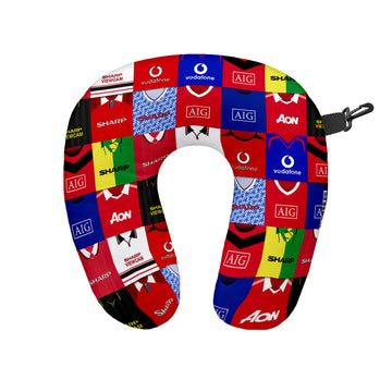 Manchester Red Kit Montage - Travel Pillow