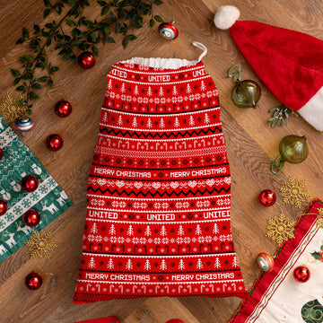Manchester Red - Xmas Jumper Pattern - Santa Sack