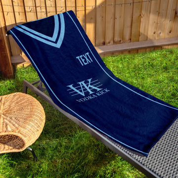 Mansfield 2002 Away Shirt - Personalised Lightweight, Microfibre Retro Beach Towel - 150cm x 75cm